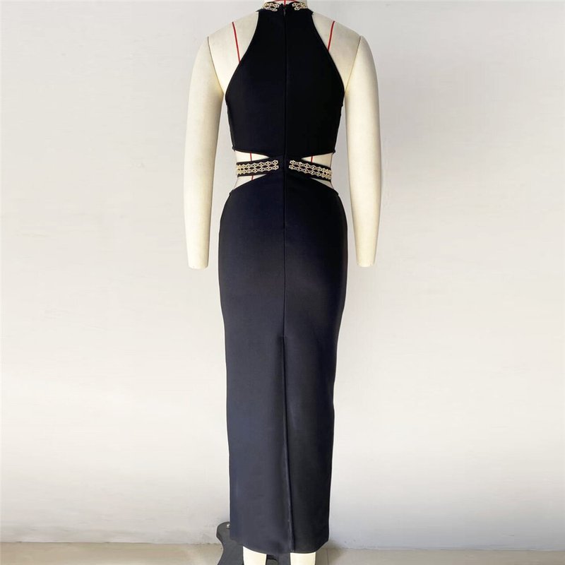 Halter Cutout Velvet Mermaid Gown H6320