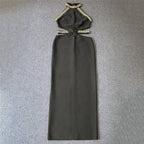 Halter Cutout Velvet Mermaid Gown H6320
