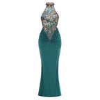 Halter Embellished Floral Mermaid Gown H6706