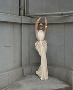 Halter Knot Front Maxi Dress H7023