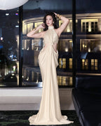 Halter Knot Front Maxi Dress H7023