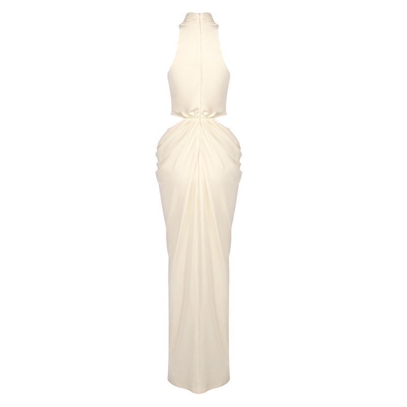 Halter Knot Front Maxi Dress H7023