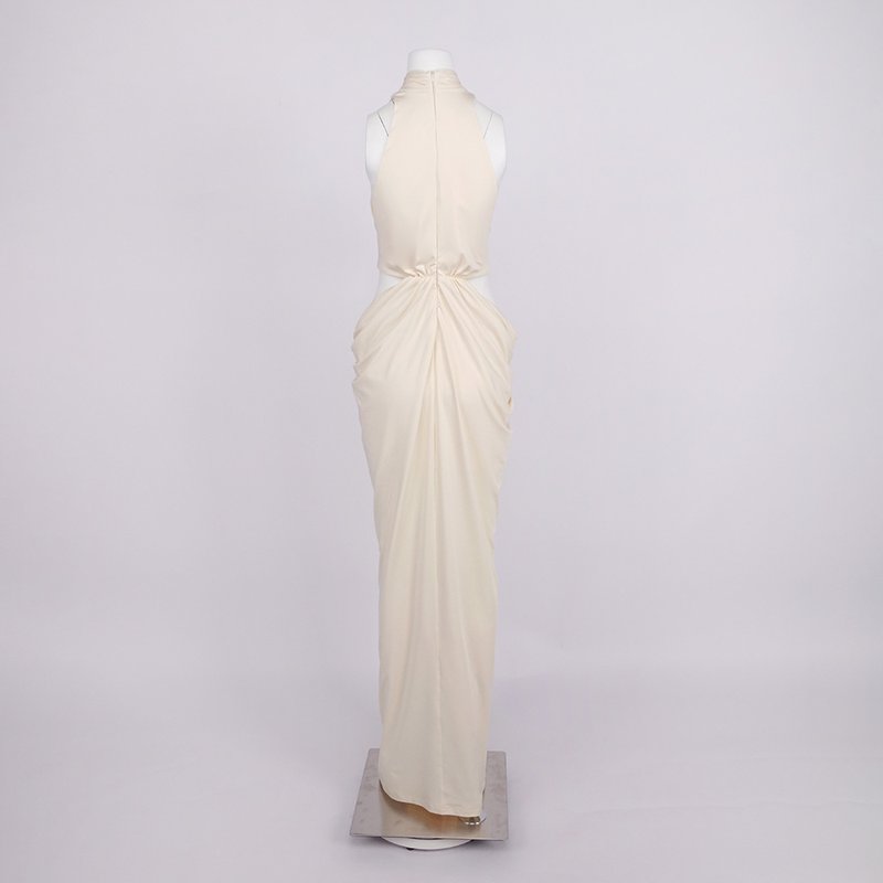 Halter Knot Front Maxi Dress H7023