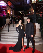 Halter Neck Black Mermaid Gown H6192