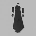 Halter Neck Black Mermaid Gown H6192