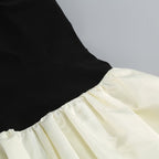 Halter Neck Contrast Maxi Dress H6827