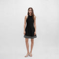 Halter Neck Ribbed Mini Dress H6696