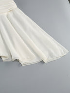 Halter Neck Ruched Asymmetric Skirt Set H7151