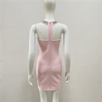 Halter Ring Detail Bodycon Dress H4580