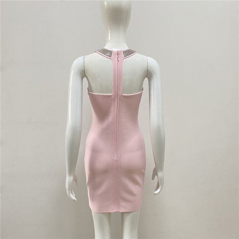 Halter Ring Detail Bodycon Dress H4580