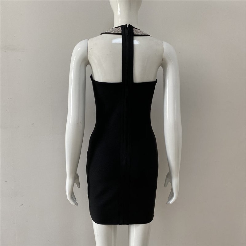 Halter Ring Detail Bodycon Dress H4580