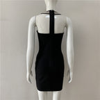 Halter Ring Detail Bodycon Dress H4580