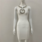 Halter Ring Detail Bodycon Dress H4580