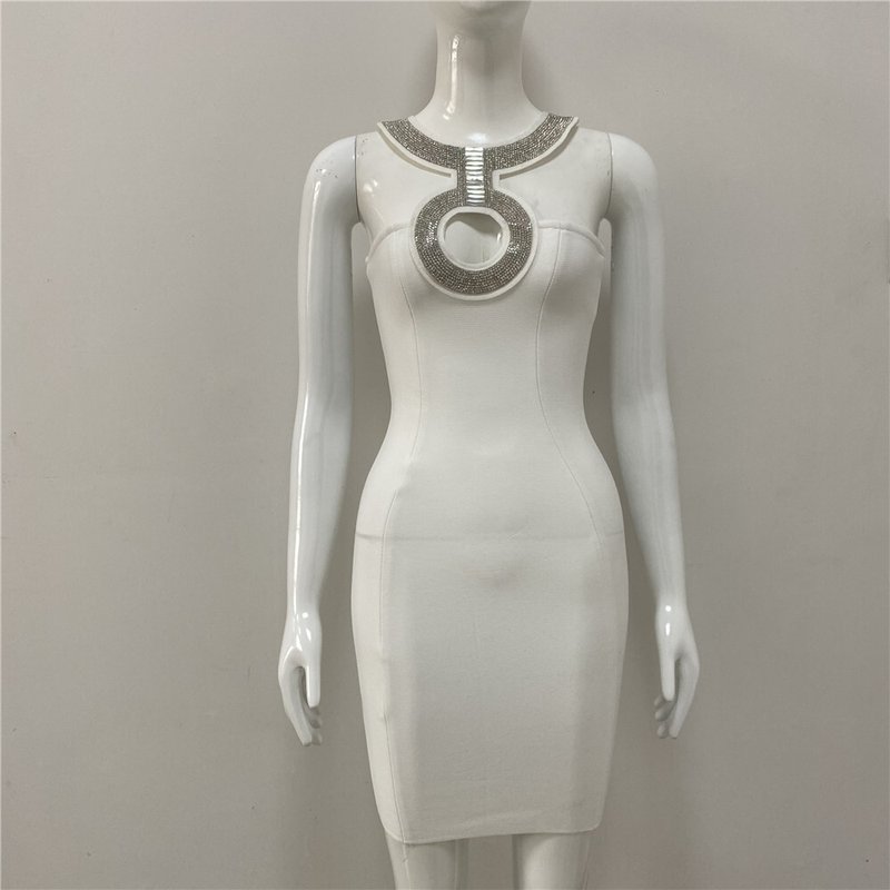 Halter Ring Detail Bodycon Dress H4580