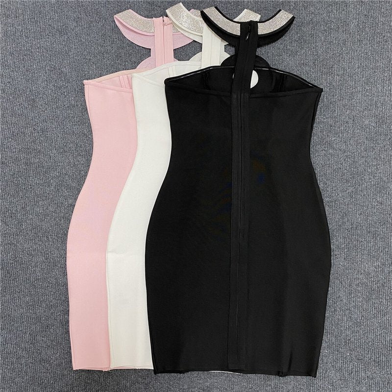 Halter Ring Detail Bodycon Dress H4580