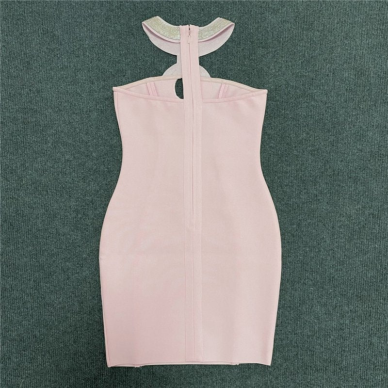 Halter Ring Detail Bodycon Dress H4580