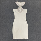 Halter Ring Detail Bodycon Dress H4580