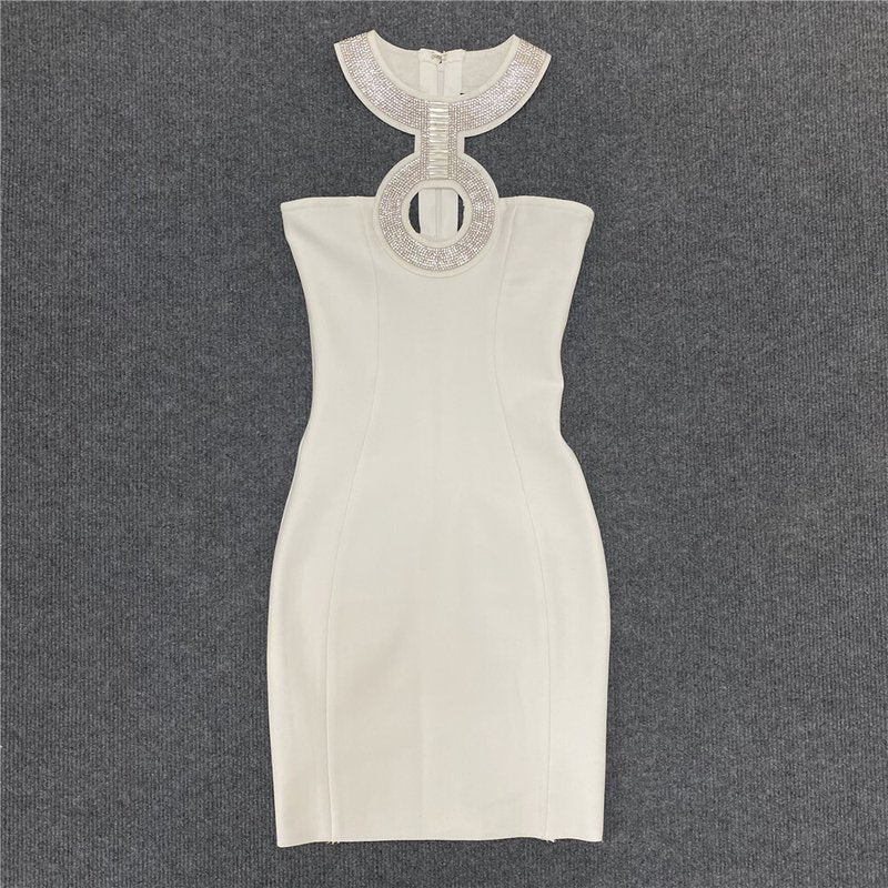Halter Ring Detail Bodycon Dress H4580