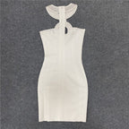 Halter Ring Detail Bodycon Dress H4580