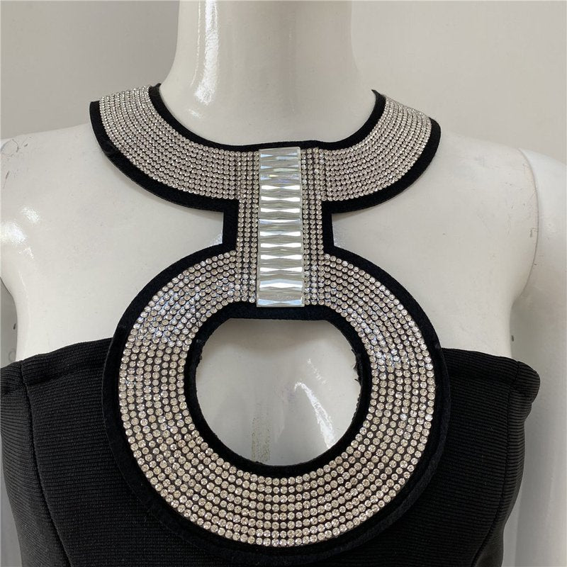 Halter Ring Detail Bodycon Dress H4580