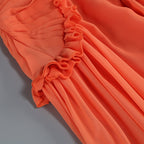 Halter Ruffle Detail Maxi Dress H6874