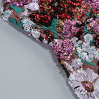 Halter Sleeveless Floral Sequin Embroidery Cocktail Mini Dress D26010