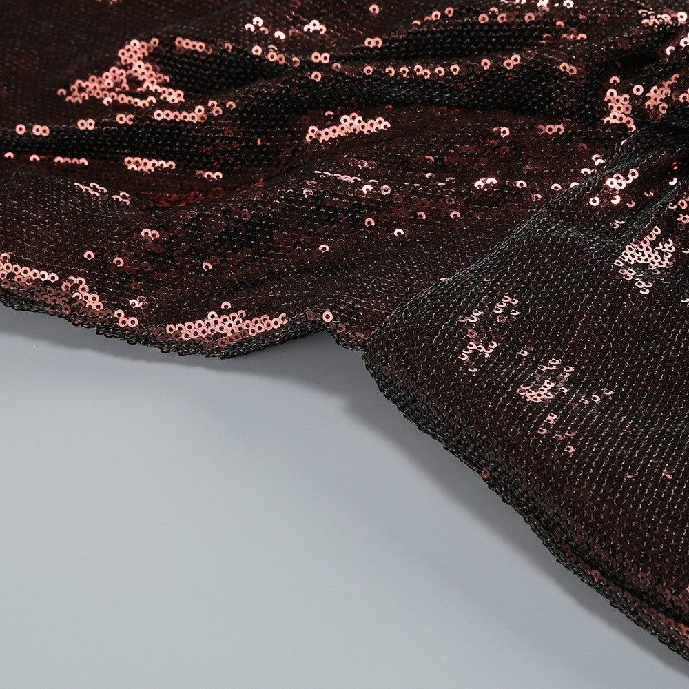 Halter Sleeveless Sequin Twist Detail Party Jumpsuit D26016
