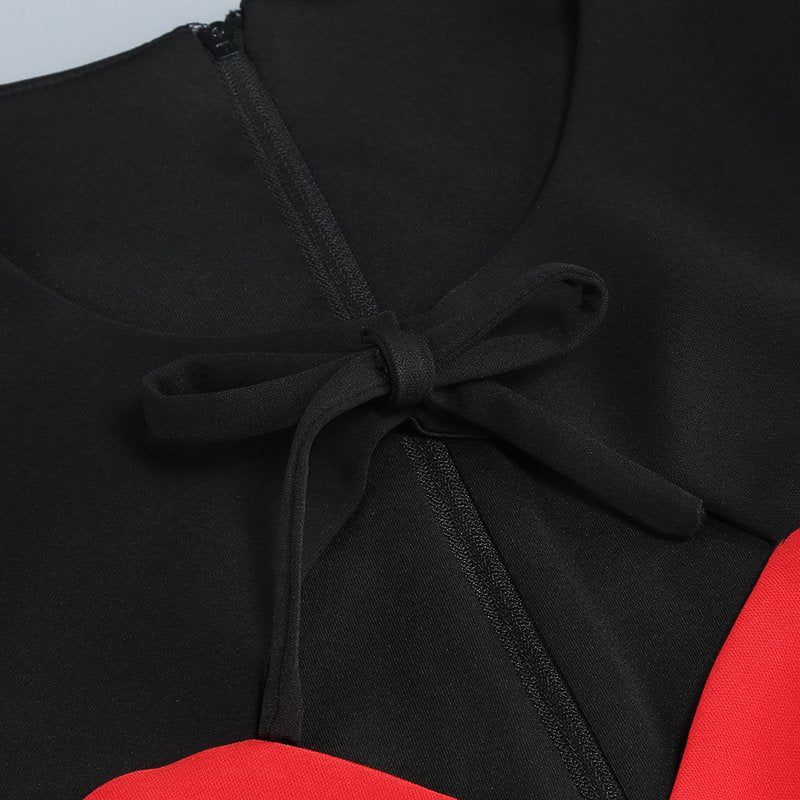 Heart Cutout Black Mini Dress H6337