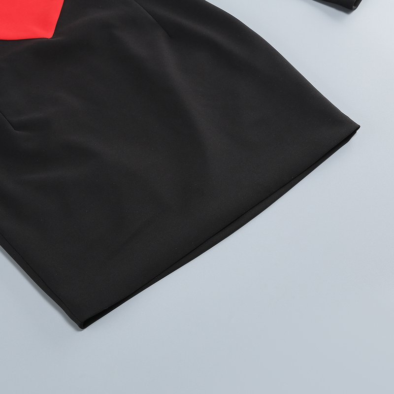 Heart Cutout Black Mini Dress H6337