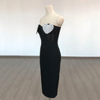 Heart Embellished Strapless Bandage Dress H6275