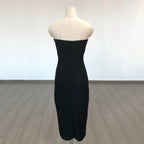 Heart Embellished Strapless Bandage Dress H6275
