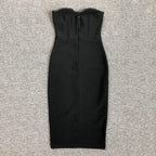 Heart Embellished Strapless Bandage Dress H6275