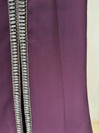 High Neck Beaded Plum Maxi Dress H6737