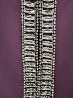 High Neck Beaded Plum Maxi Dress H6737