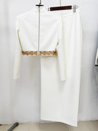 High Neck Beaded Slit Maxi Dress H7004