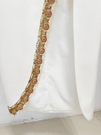 High Neck Beaded Slit Maxi Dress H7004