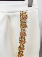 High Neck Beaded Slit Maxi Dress H7004