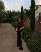 High Neck Draped White Maxi Dress H6878