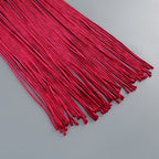 High Neck Fringe Maxi Dress H7057