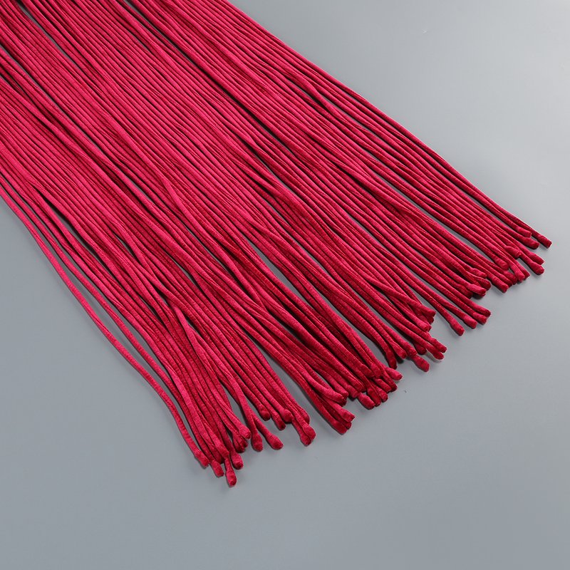 High Neck Fringe Maxi Dress H7057