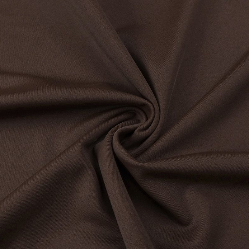 High Neck Pleated Brown Maxi Dress H7031