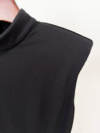High Neck Sleeveless Zip Front Maxi Dress H7048