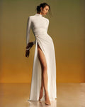 High Neck Slit Maxi Dress H7006