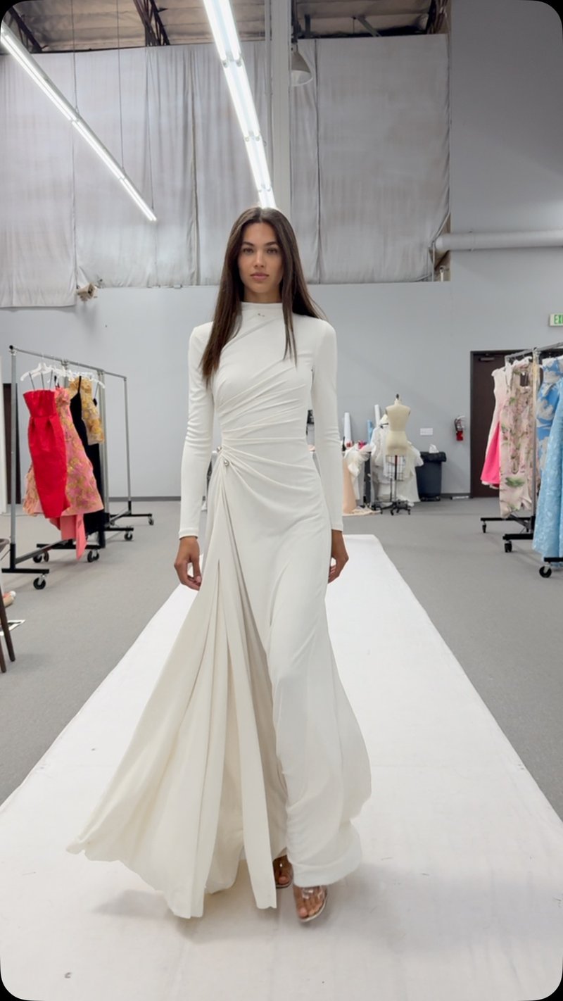 High Neck Slit Maxi Dress H7006