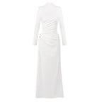 High Neck Slit Maxi Dress H7006