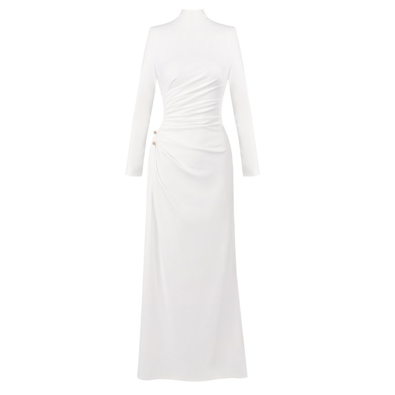 High Neck Slit Maxi Dress H7006
