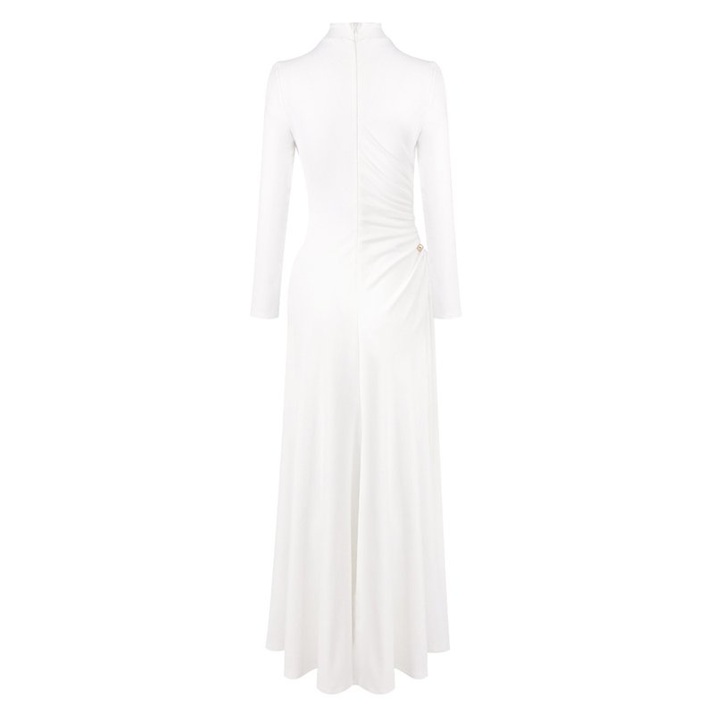 High Neck Slit Maxi Dress H7006