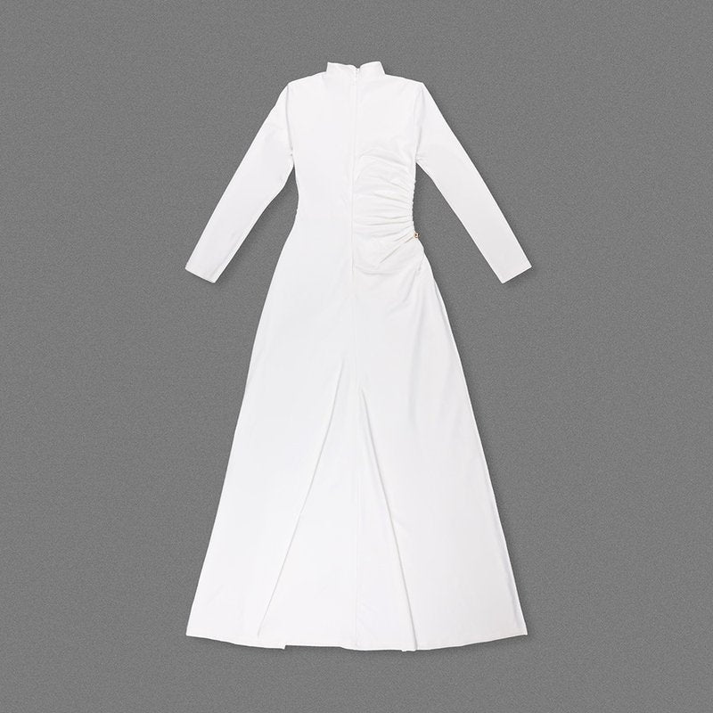 High Neck Slit Maxi Dress H7006