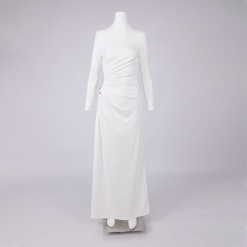 High Neck Slit Maxi Dress H7006