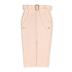 High Waist Belted Pencil Skirt H208